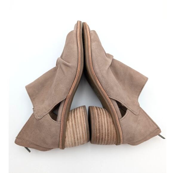 Söfft Catelyn Suede Peep-Toe Ankle Bootie Women's Stone Size US6M EU37 - Picture 9 of 10